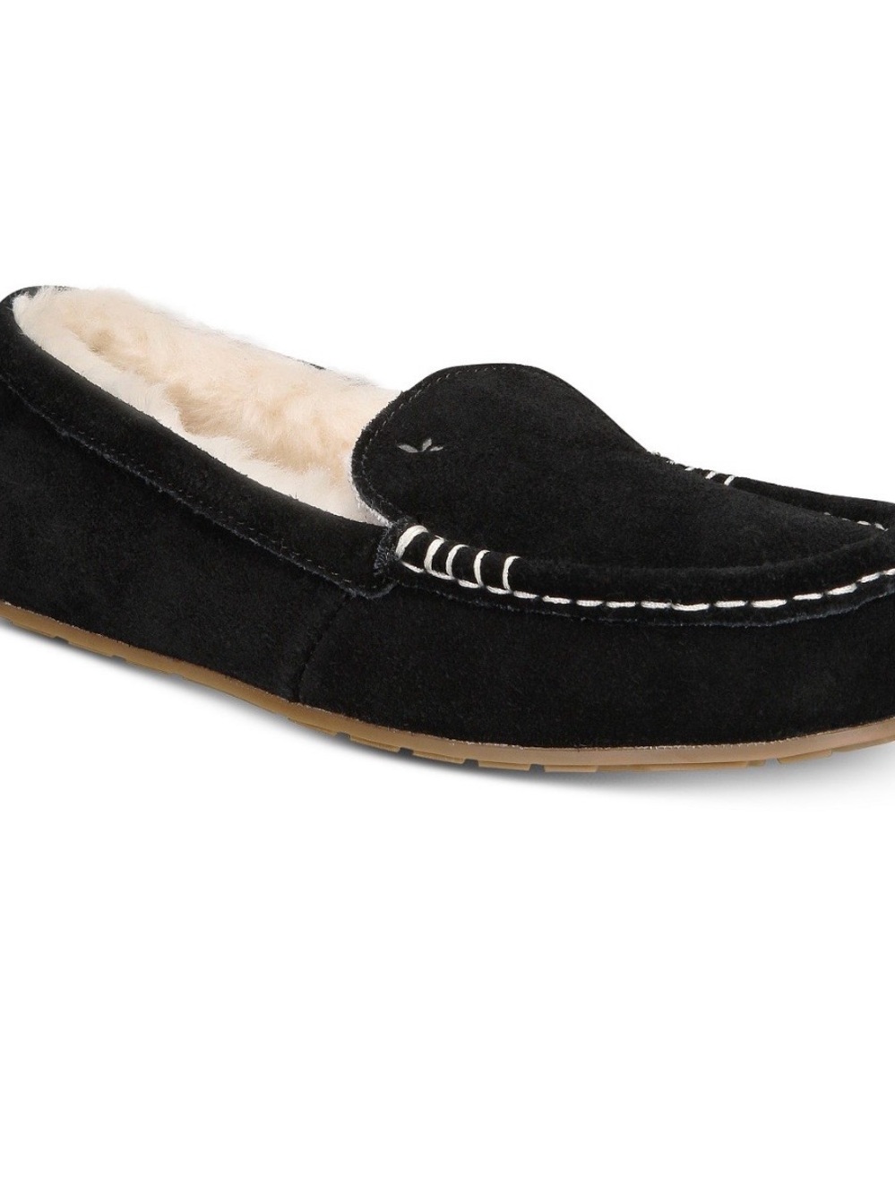 Koolaburra by UGG Lezly Women's Black Suede Faux Fur Moccasin Slippers